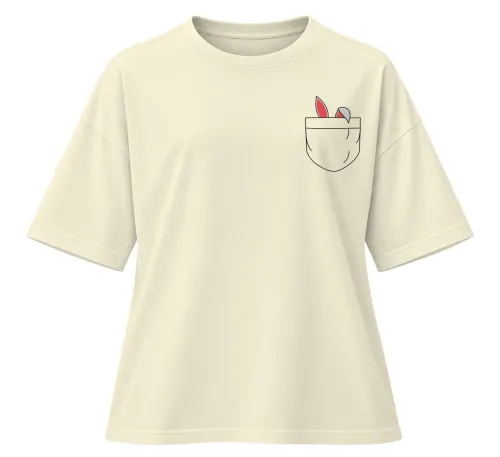 Pocket Bunny | Oversized Drop Shoulder Tee