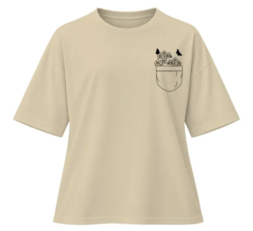 Pocket Flowers | Oversized Drop Shoulder Tee