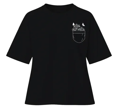 Pocket Flowers | Oversized Drop Shoulder Tee
