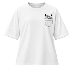 Pocket Flowers | Oversized Drop Shoulder Tee