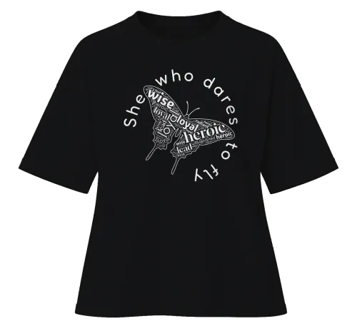 She Who Dares To Fly | Oversized Drop Shoulder Tee
